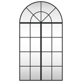 VidaXL Wandspiegelbogen 60x110 cm Eisen schwarz