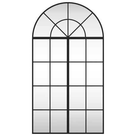 VidaXL Wandspiegelbogen 60x110 cm Eisen schwarz
