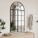 VidaXL Wandspiegelbogen 60x110 cm Eisen schwarz