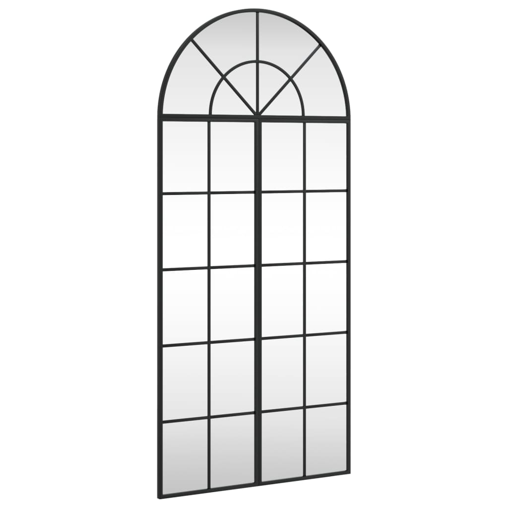 VidaXL Bogenwandspiegel 60x130 cm Eisen schwarz