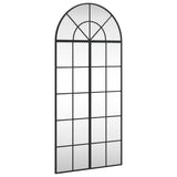 VidaXL Bogenwandspiegel 60x130 cm Eisen schwarz