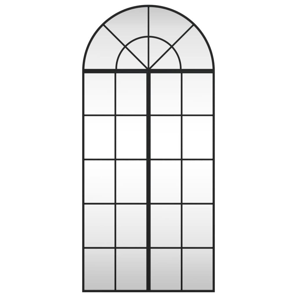 VidaXL Bogenwandspiegel 60x130 cm Eisen schwarz