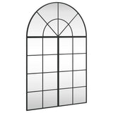 VidaXL Wandspiegelbogen 80x120 cm Eisen schwarz