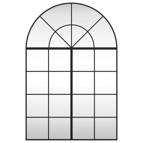 VidaXL Wandspiegelbogen 80x120 cm Eisen schwarz