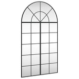 VidaXL Wandspiegelbogen 80x140 cm Eisen schwarz