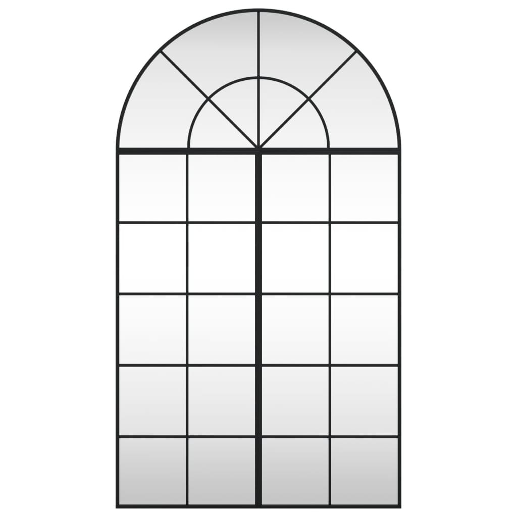 VidaXL Wandspiegelbogen 80x140 cm Eisen schwarz
