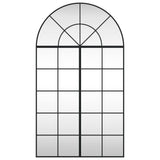 VidaXL Wandspiegelbogen 80x140 cm Eisen schwarz