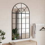 VidaXL Wandspiegelbogen 80x140 cm Eisen schwarz