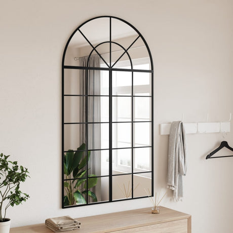 VidaXL Wandspiegelbogen 80x140 cm Eisen schwarz