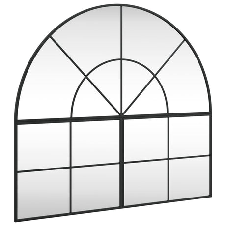 VidaXL Wandspiegelbogen 100x90 cm Eisen schwarz