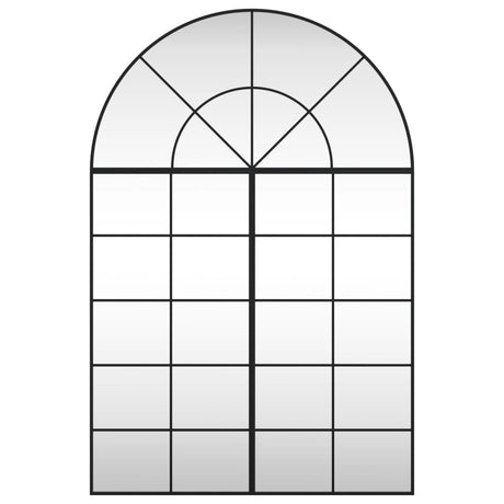 VidaXL Wandspiegelbogen 100x150 cm Eisen schwarz