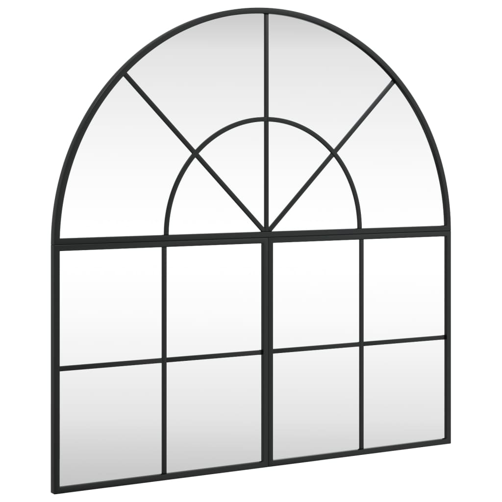 VidaXL Wandspiegelbogen 80x80 cm Eisen schwarz
