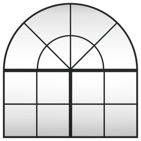 VidaXL Wandspiegelbogen 80x80 cm Eisen schwarz