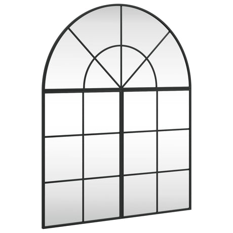 VidaXL Wandspiegelbogen 80x100 cm Eisen schwarz