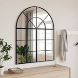 VidaXL Wandspiegelbogen 80x100 cm Eisen schwarz
