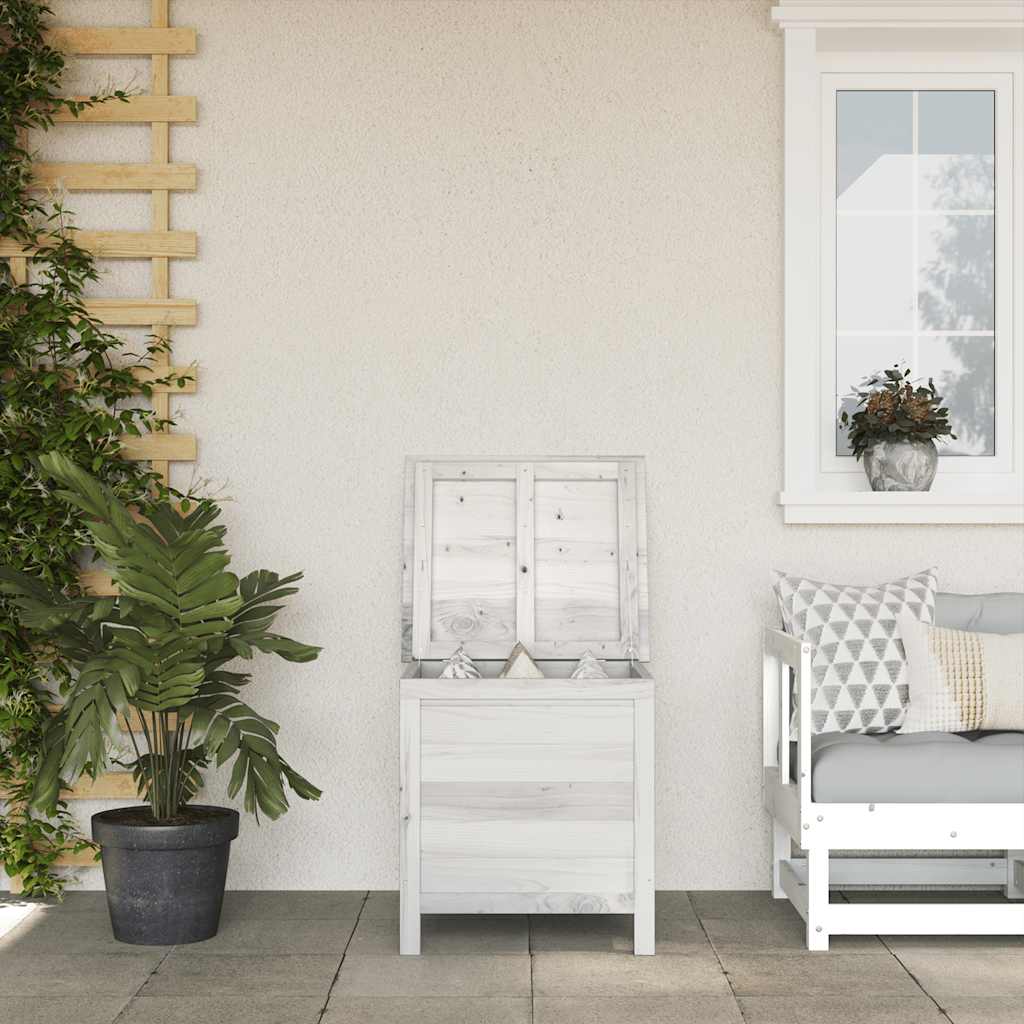 Vidaxl tuinbox 50x49x56,5 cm massief vurenhout wit