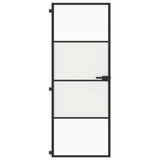 Vidaxx Innentür schmal 76x201,5 cm Hartglas und Aluminium schwarz