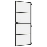Vidaxx Innentür schmal 83x201,5 cm Hartglas und Aluminium schwarz