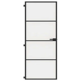Vidaxx Innentür schmal 83x201,5 cm Hartglas und Aluminium schwarz