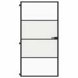 Vidaxx Innentür schmal 102,5x201,5 cm Hartglas und Aluminium schwarz