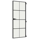 Vidaxx Innentür schmal 83x201,5 cm Hartglas und Aluminium schwarz