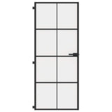 Vidaxx Innentür schmal 83x201,5 cm Hartglas und Aluminium schwarz
