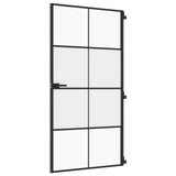 Vidaxx Innentür schmal 102,5x201,5 cm Hartglas und Aluminium schwarz