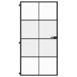 Vidaxx Innentür schmal 102,5x201,5 cm Hartglas und Aluminium schwarz