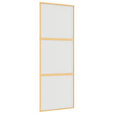 VidaXL Schiebetür 76x205 cm mattes ESG-Glas und Aluminium goldfarben
