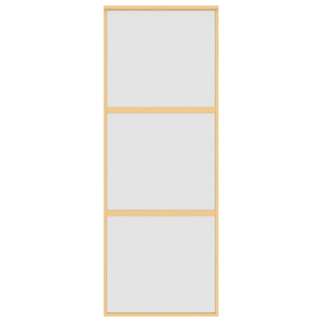 Vidaxx Schiebetür 76x205 cm ESG-Glas matt und Aluminium goldfarben