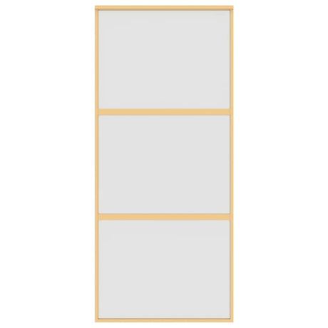 Vidaxx Schiebetür 90x205 cm ESG-Glas matt und Aluminium goldfarben