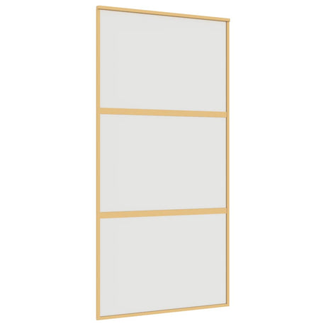 VidaXL Schiebetür 102,5x205 cm mattes ESG-Glas und Aluminium goldfarben
