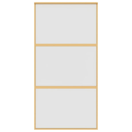 Vidaxx Schiebetür 102,5x205 cm ESG-Glas matt und Aluminium goldfarben