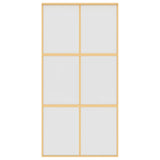 Vidaxx Schiebetür 102,5x205 cm ESG-Glas matt und Aluminium goldfarben
