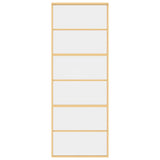 Vidaxx Schiebetür 76x205 cm klares ESG-Glas und goldfarbenes Aluminium
