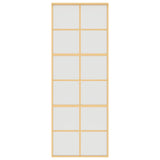 Vidaxx Schiebetür 76x205 cm ESG-Glas matt und Aluminium goldfarben