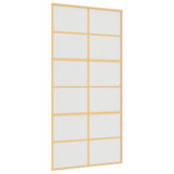 VidaXL Schiebetür 102,5x205 cm mattes ESG-Glas und Aluminium goldfarben