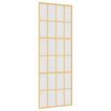 Vidaxx Schiebetür 76x205 cm ESG-Glas matt und Aluminium goldfarben