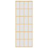 Vidaxx Schiebetür 76x205 cm ESG-Glas matt und Aluminium goldfarben