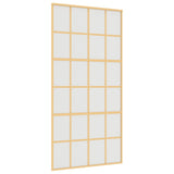 VidaXL Schiebetür 102,5x205 cm mattes ESG-Glas und Aluminium goldfarben