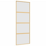 VidaXL Schiebetür 76x205 cm mattes ESG-Glas und Aluminium goldfarben