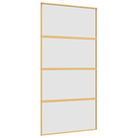 Vidaxx Schiebetür 102,5x205 cm ESG-Glas matt und Aluminium goldfarben