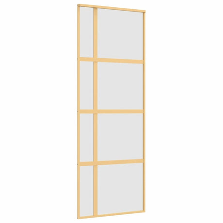 Vidaxl schuifdeur 76x205 cm mat esg-glas en aluminium goudkleurig