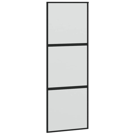 Vidaxx Schiebetür 76x205 cm Hartglas und Aluminium schwarz