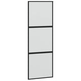 Vidaxx Schiebetür 76x205 cm Hartglas und Aluminium schwarz