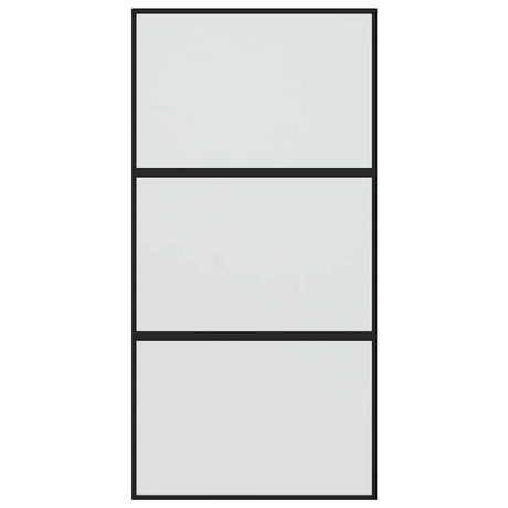 Vidaxx Schiebetür 102,5x205 cm Hartglas und Aluminium schwarz