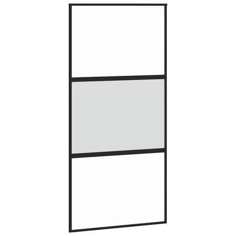Vidaxx Schiebetür 102,5x205 cm Hartglas und Aluminium schwarz