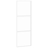 Vidaxx Schiebetür 76x205 cm Hartglas und Aluminium weiß