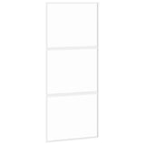 VidaXL Schiebetür 90x205 cm gehärtetes Glas und Aluminium weiß