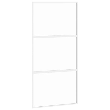 Vidaxx Schiebetür 102,5x205 cm Hartglas und Aluminium weiß